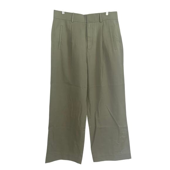 Everlane Pants - Everlane Women's Way High Drape Pant Wide Leg Green Trousers 12 S Short NWOT